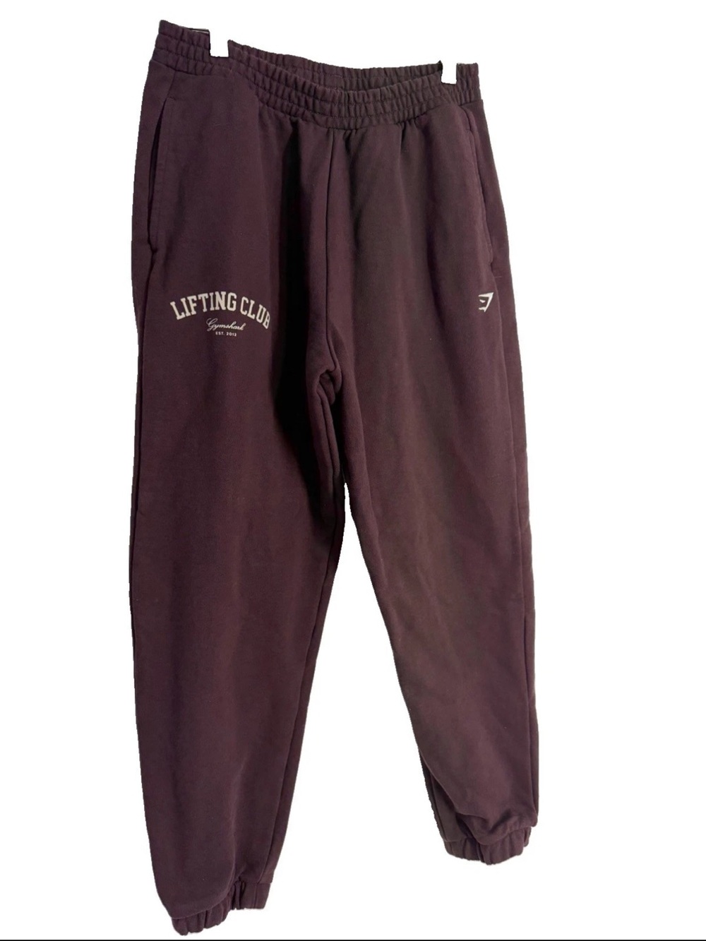 Gymshark‎ Lifting Club Joggers Sweatpants Men's Size S Maroon Unisex - Picture 3 of 10